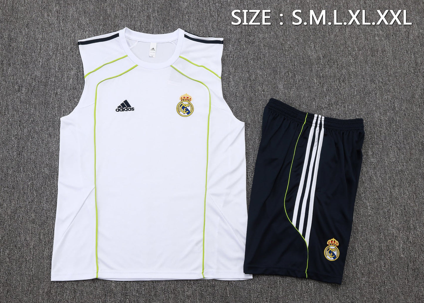 Real Madrid Sleeveless Training Kit - Retro Home