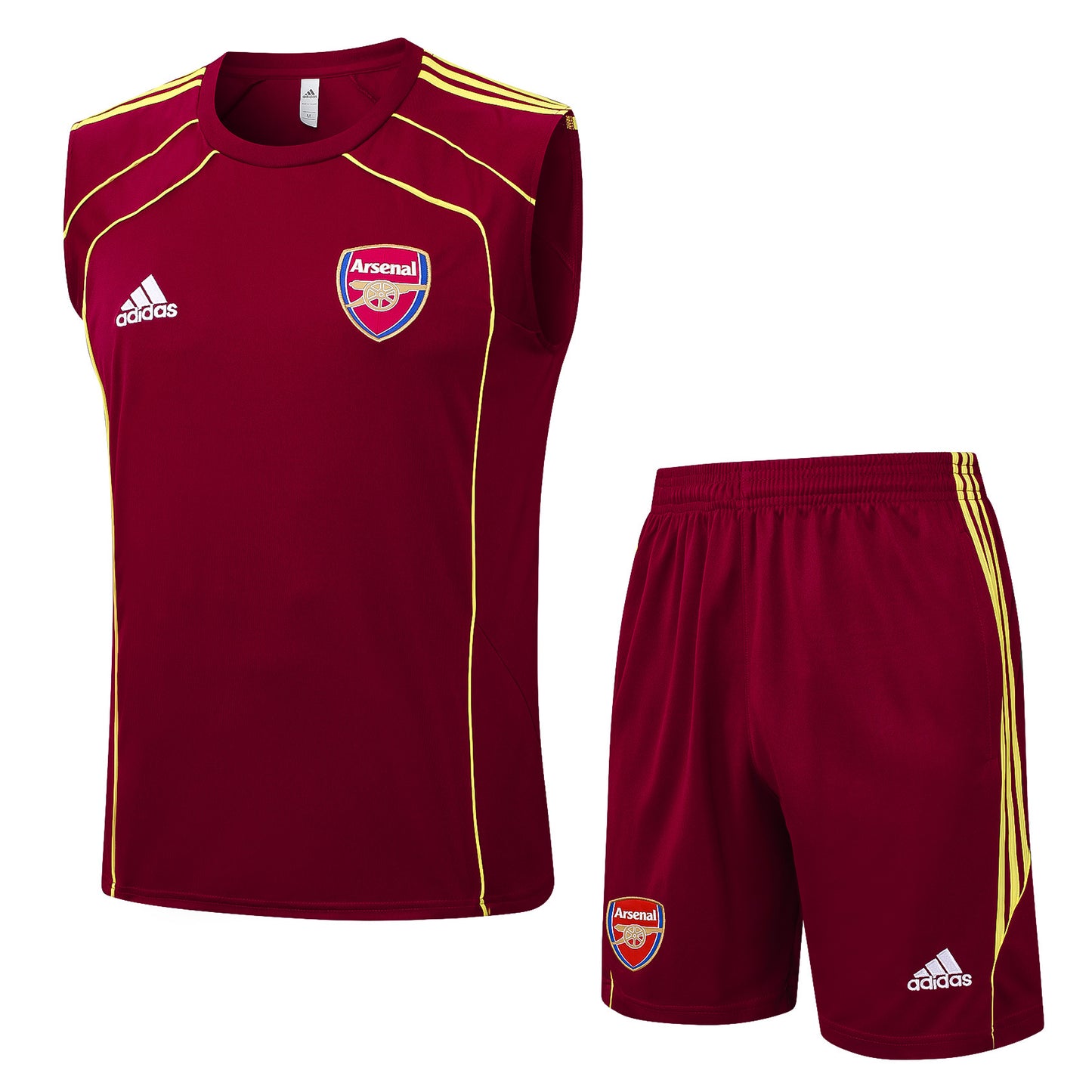 Arsenal Sleeveless Training Kit retro style red