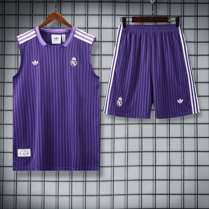 Real Madrid Sleeveless Training Kit purple
