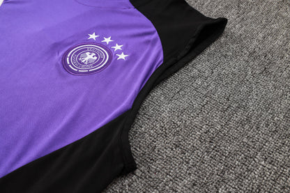 Germany Sleeveless Training Kit - Purple/Violet/Black