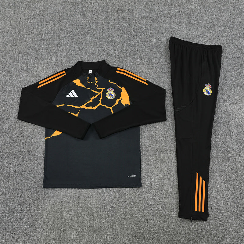 Real Madrid  Black orange Tracksuit