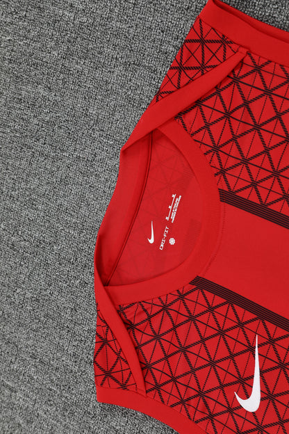 Paris Sleeveless Training Kit  red pattern