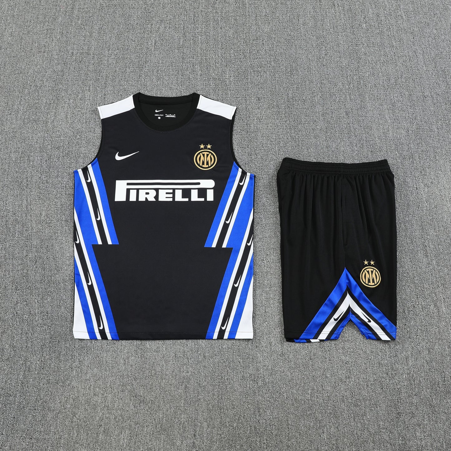 Inter Milan Sleeveless Training Kit Black