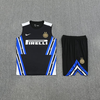 Inter Milan Sleeveless Training Kit Black