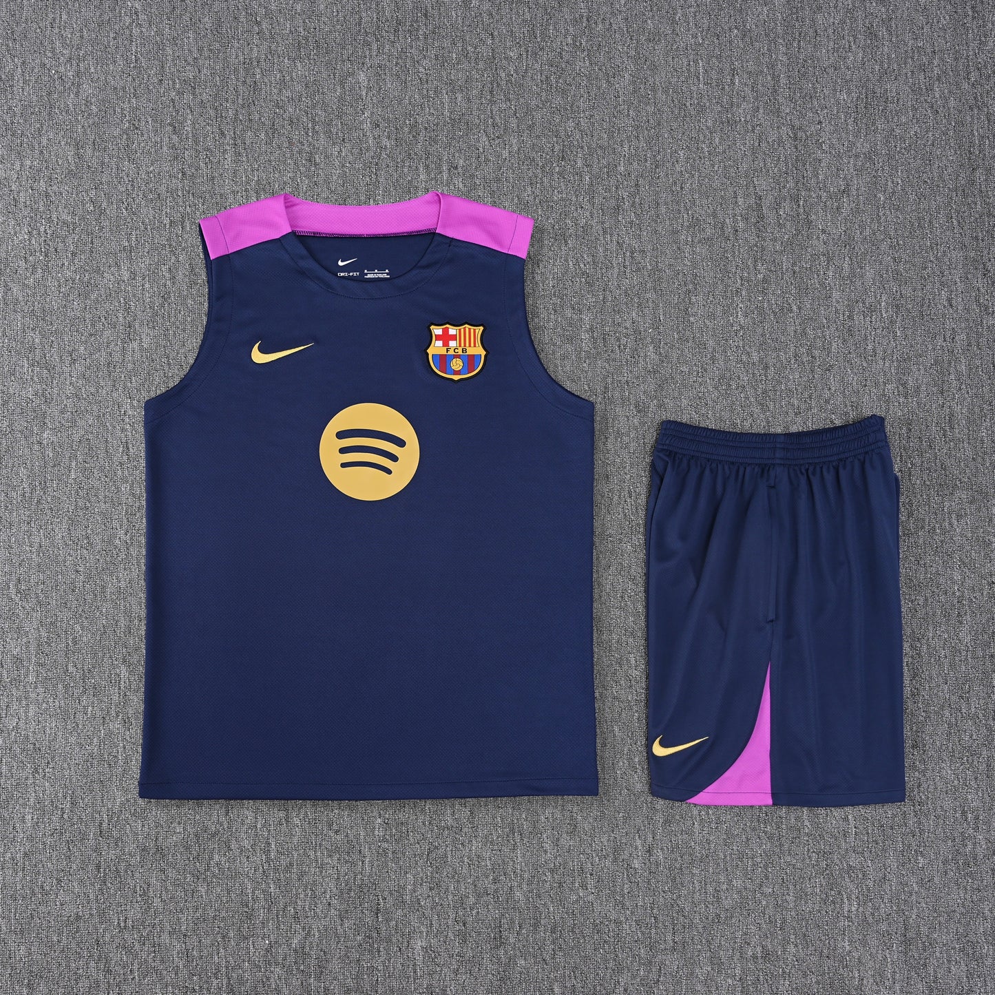 Barcelona Sleeveless Training Kit Blue