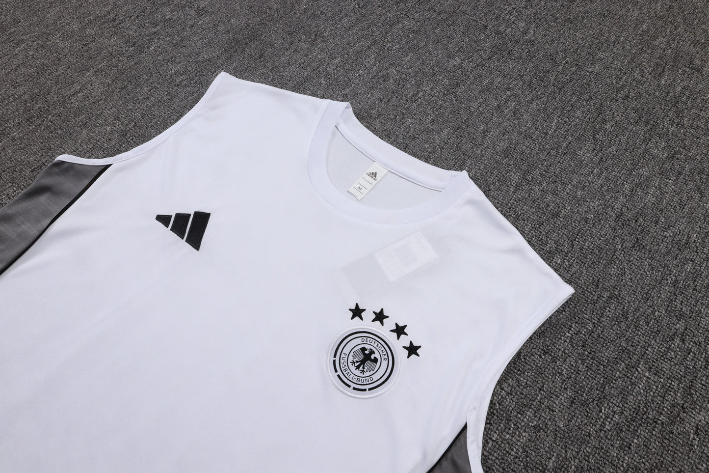 Germany Sleeveless Training Kit -  White/Grey/Black