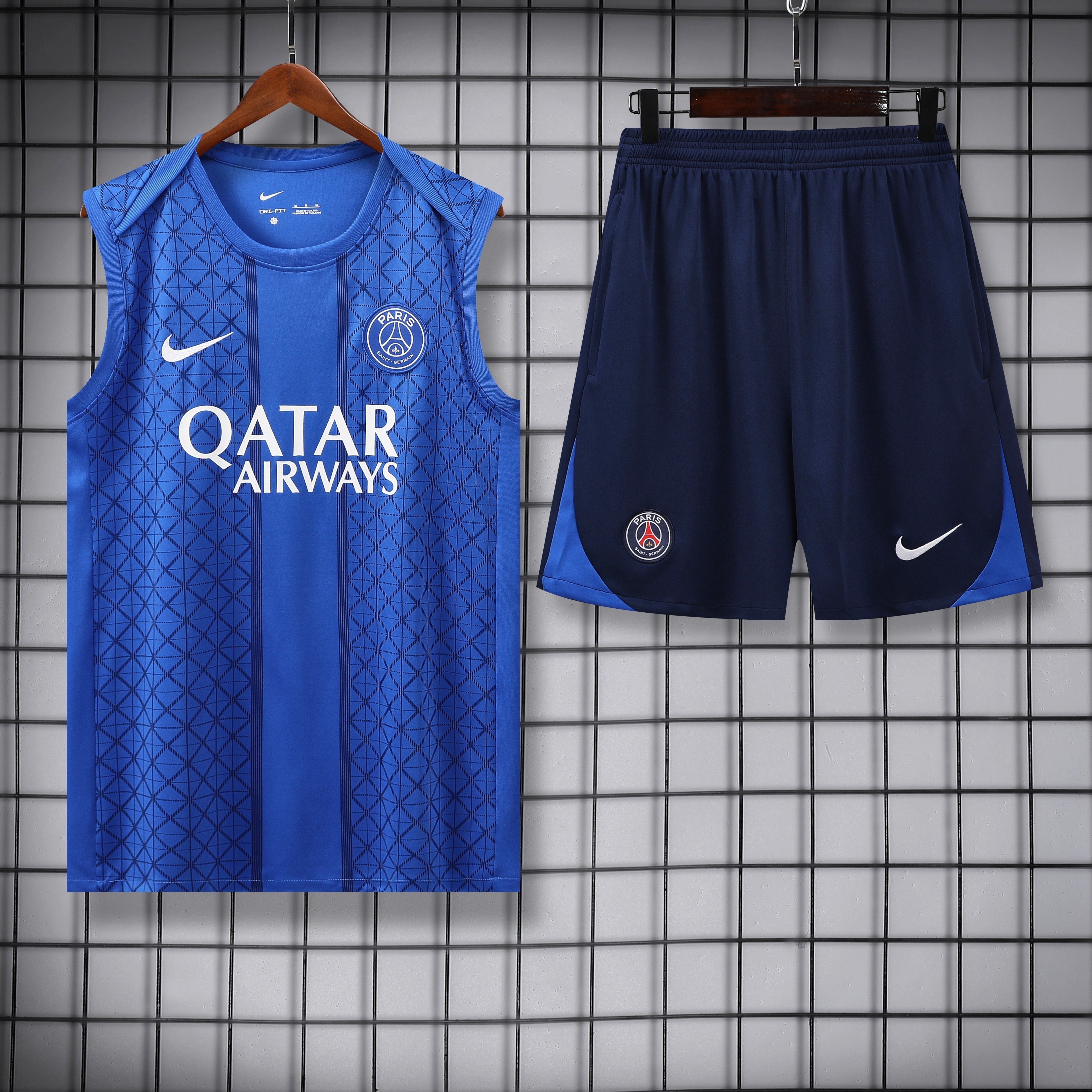 Paris Sleeveless Training Kit blue pattern – KIT CULTURE