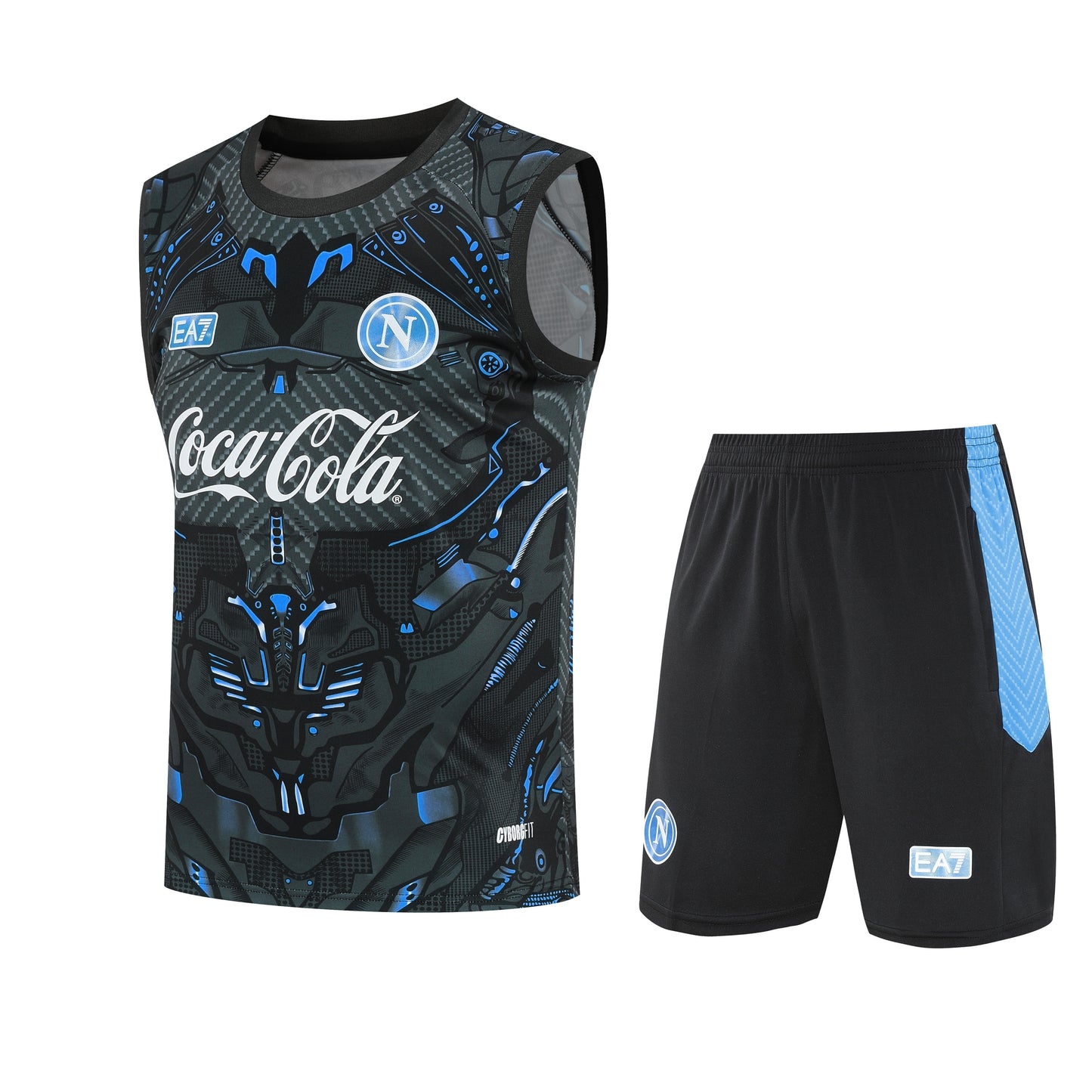 Napoli Sleeveless Training Kit - Black