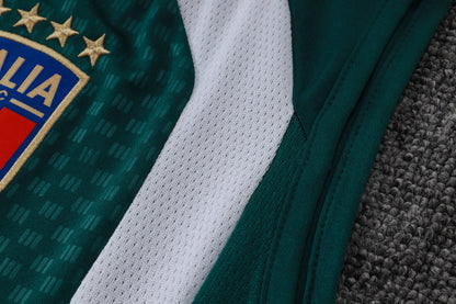 Italy Sleeveless Training Kit  Dark green