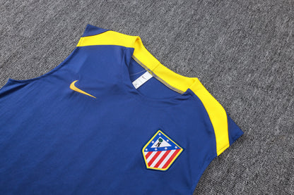 Atletico Madrid Sleeveless Training Kit - Purple/Yellow