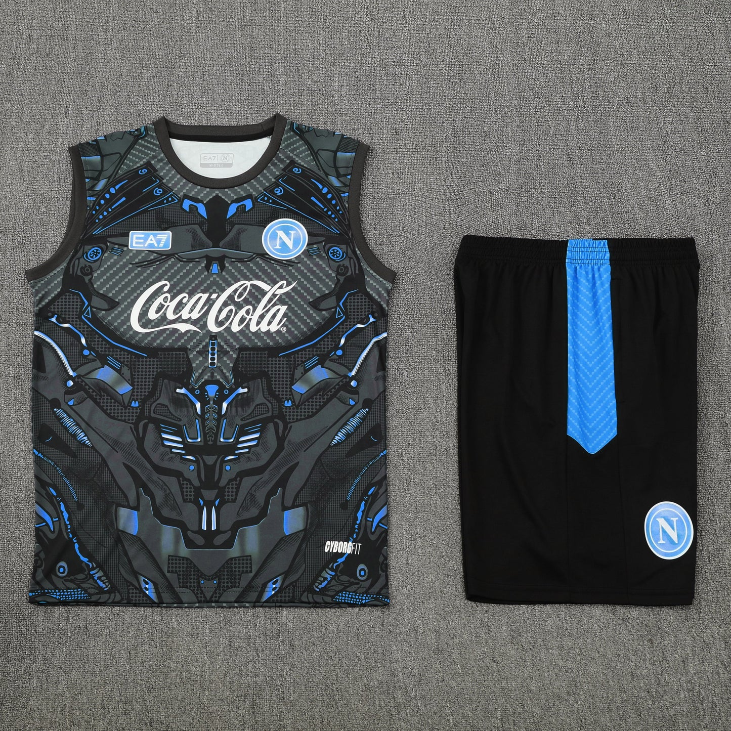 Napoli Sleeveless Training Kit - Black