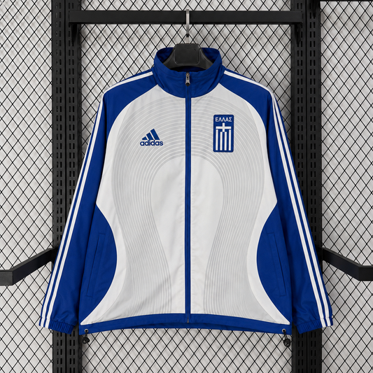 Greece team white with blue Windbreaker