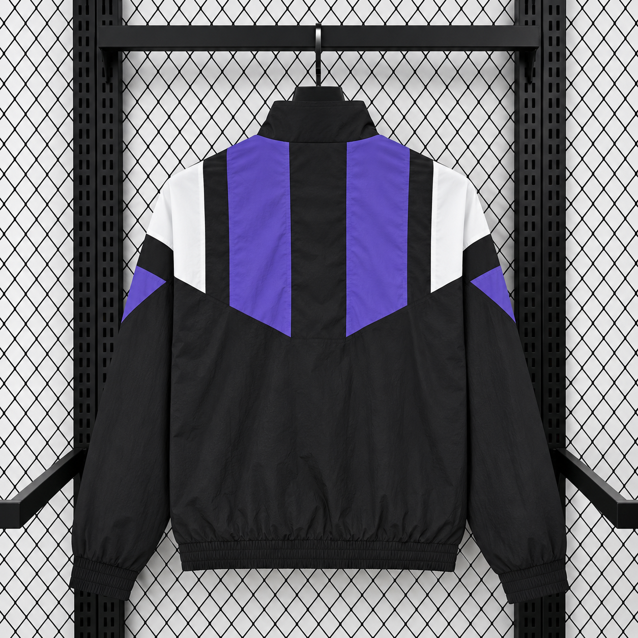 Real Madrid black Windbreaker