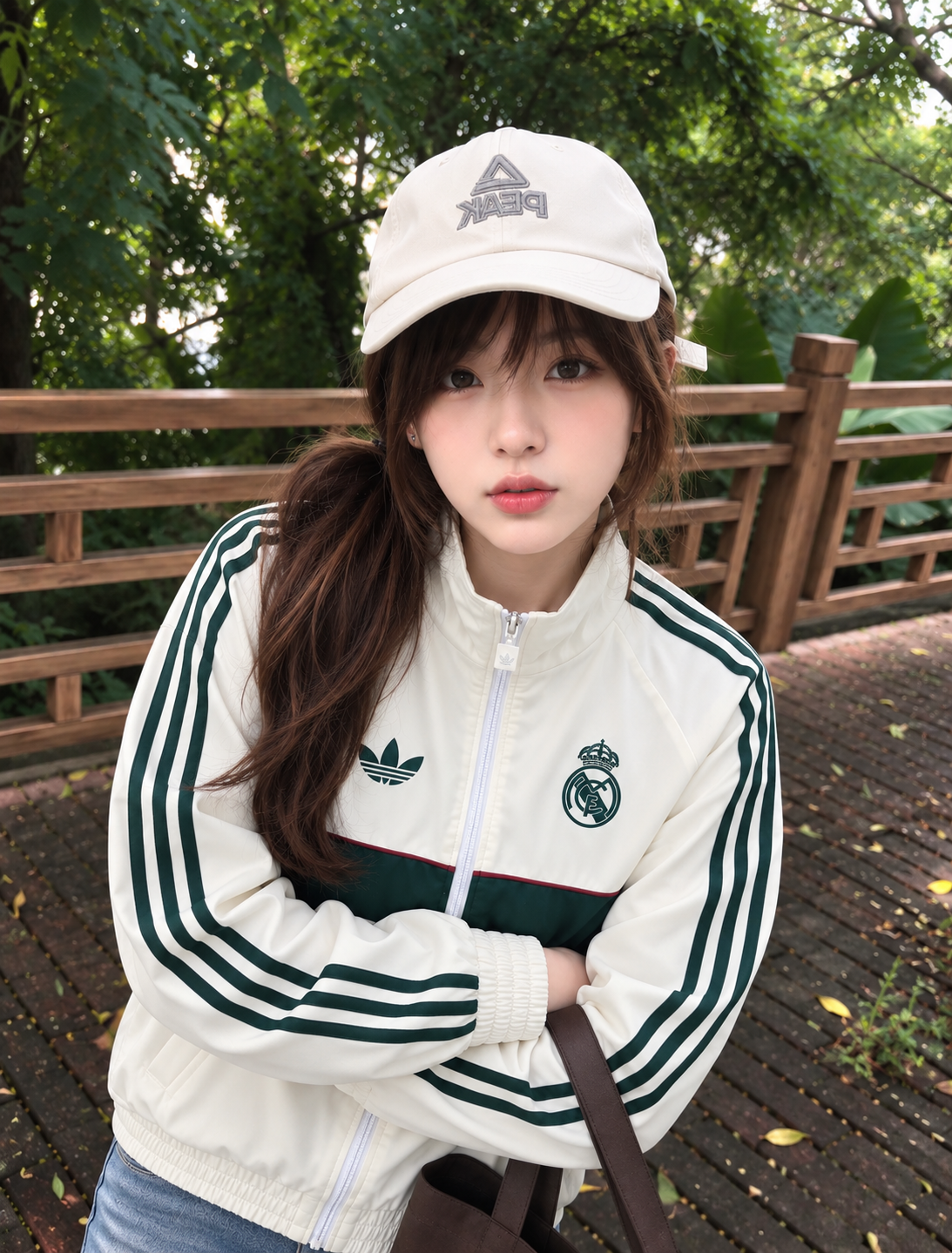 Real Madrid 26-27 models beige Windbreaker