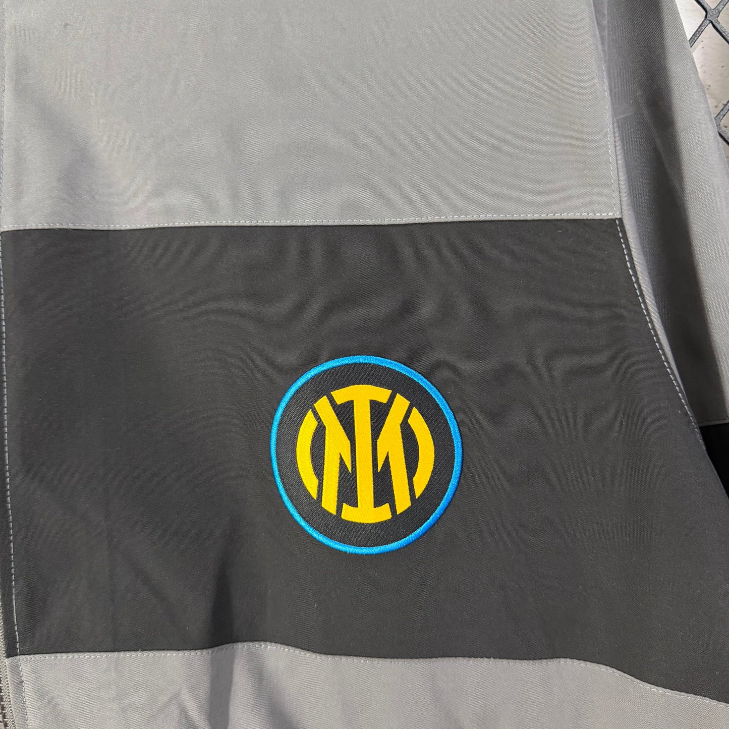 Inter Milan grey retro style Windbreaker