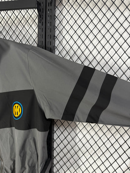 Inter Milan grey retro style Windbreaker