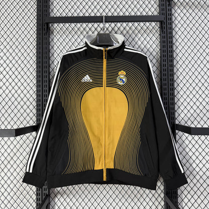 Real Madrid classic black and yellow Windbreaker