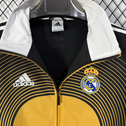 Real Madrid classic black and yellow Windbreaker