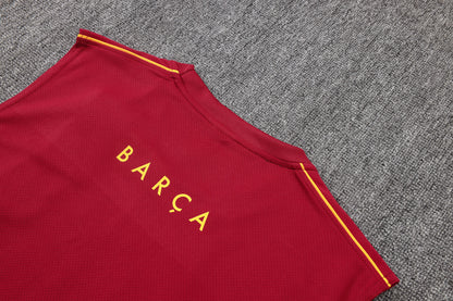 Barcelona 2627 Sleeveless Training Kit  Dark green