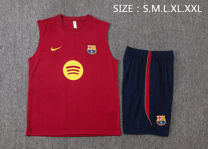 Barcelona 2627 Sleeveless Training Kit  Dark green