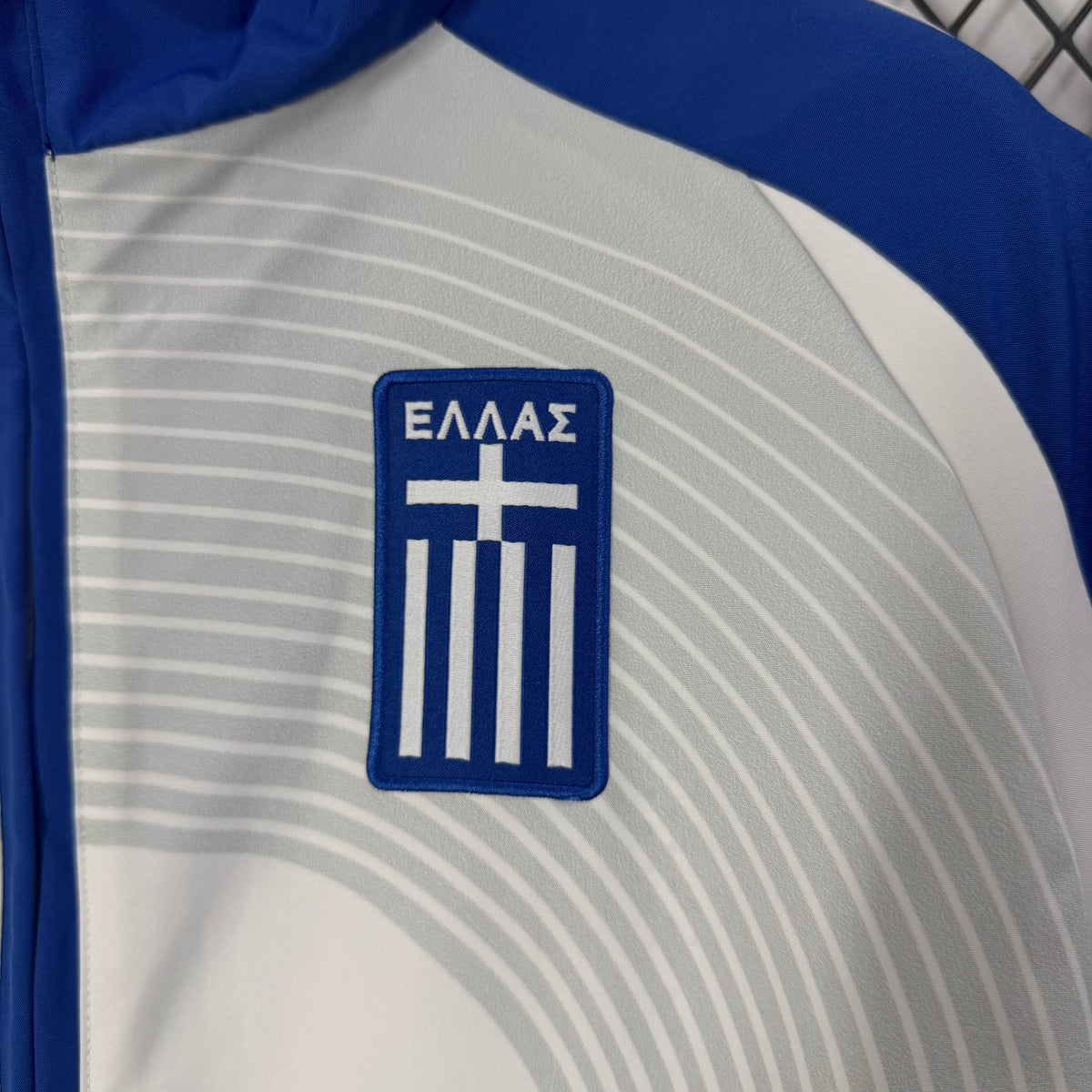 Greece team white with blue Windbreaker