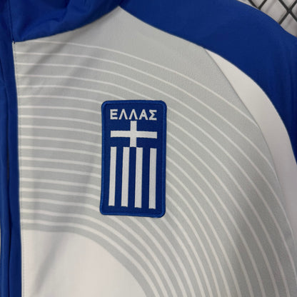 Greece team white with blue Windbreaker