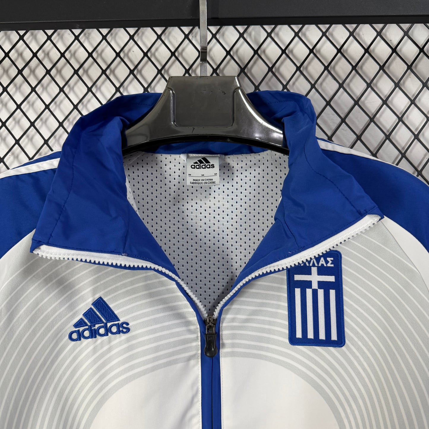 Greece team white with blue Windbreaker