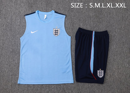 England 2627 Sleeveless Training Kit  Dark green