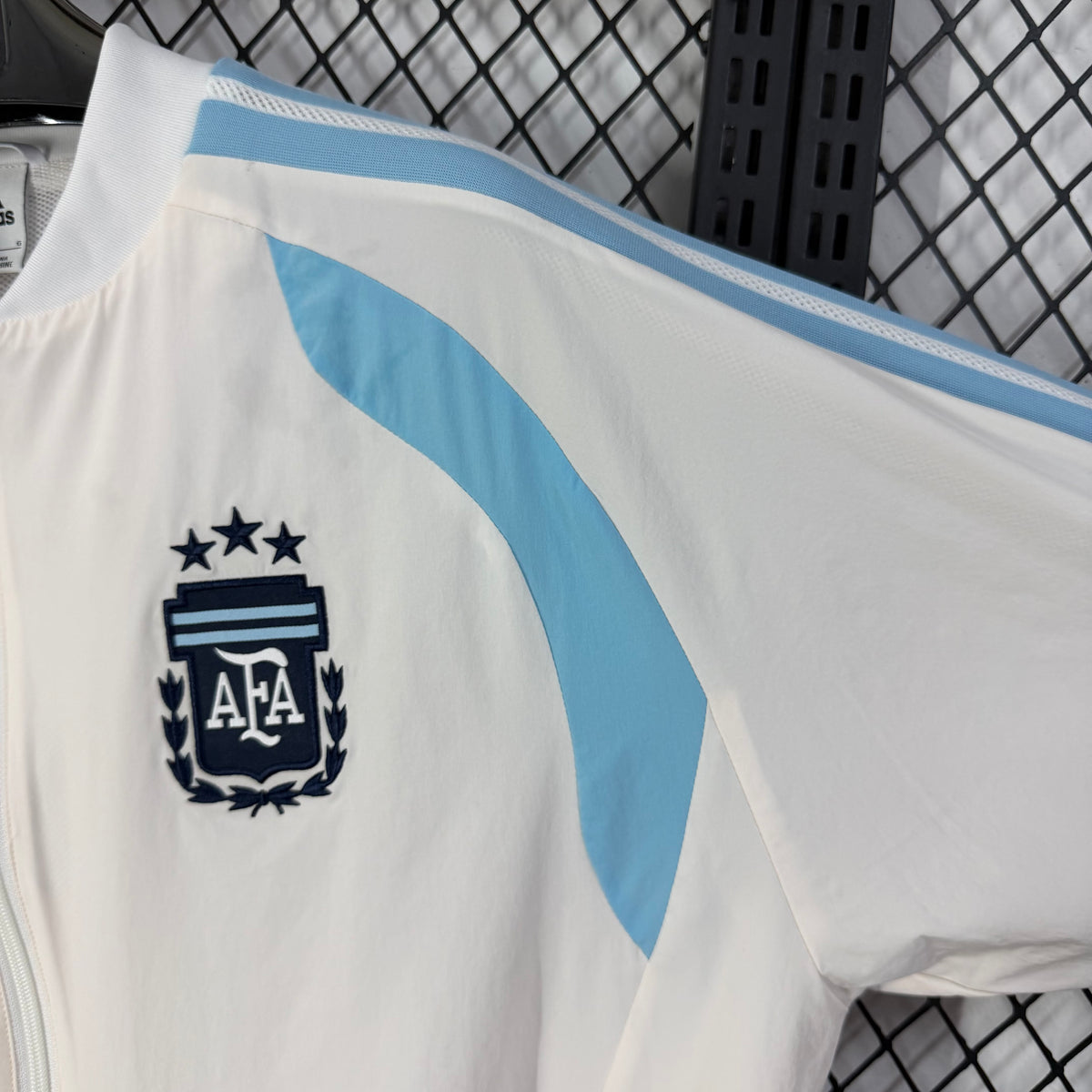 Argentina World Cup style white Windbreaker