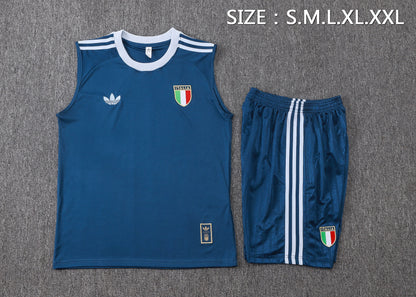 Italy 2627 Sleeveless Training Kit  Dark green 2