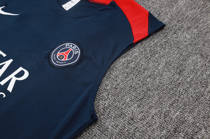 PSG Sleeveless Training Kit - Navy/Red