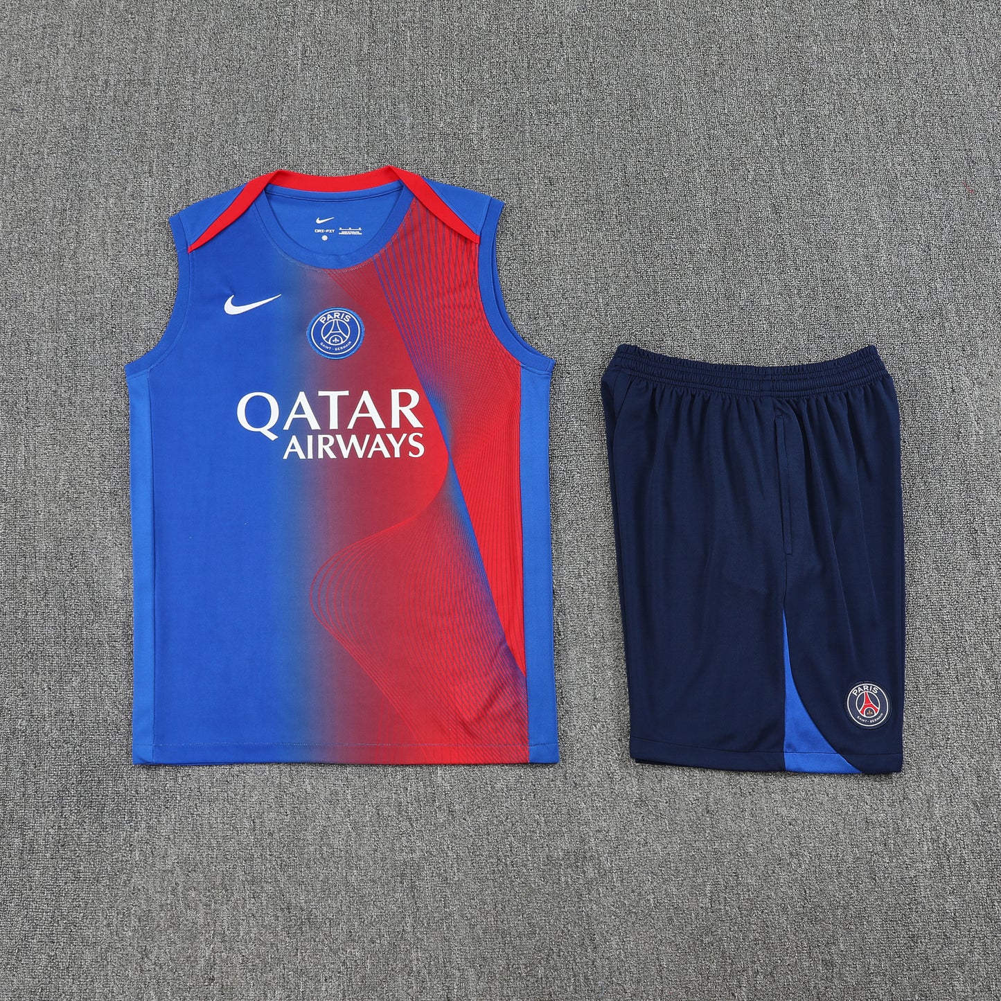 Paris Sleeveless Training Kit blue+red