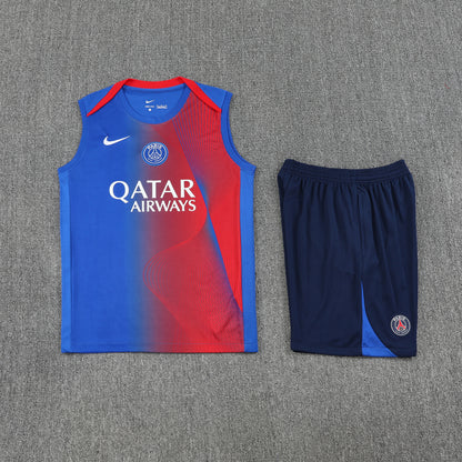 Paris Sleeveless Training Kit blue+red