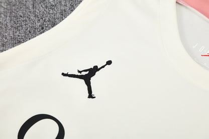 PSG Sleeveless Training Kit - Cream/Baby Pink/Black