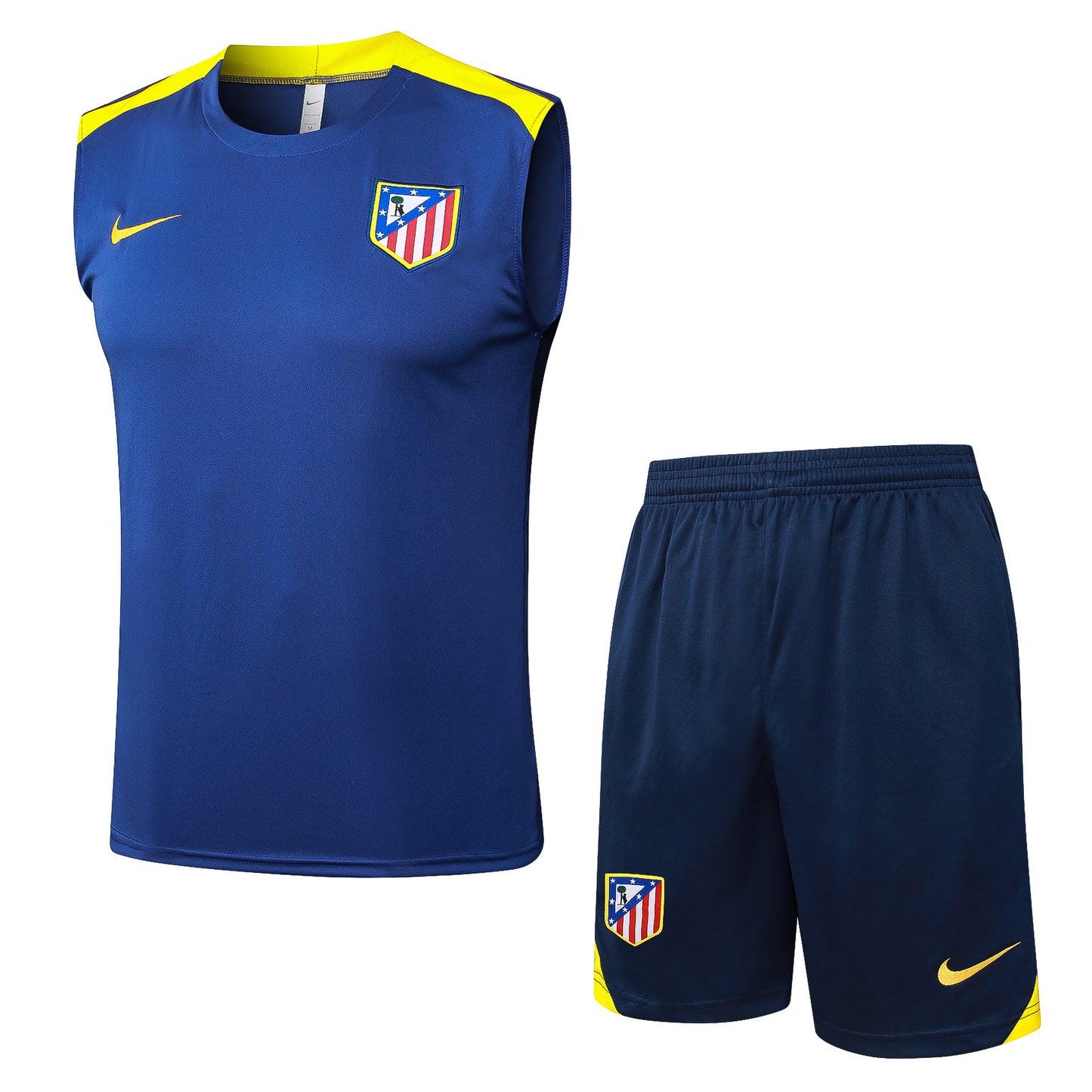 Atletico Madrid Sleeveless Training Kit - Purple/Yellow