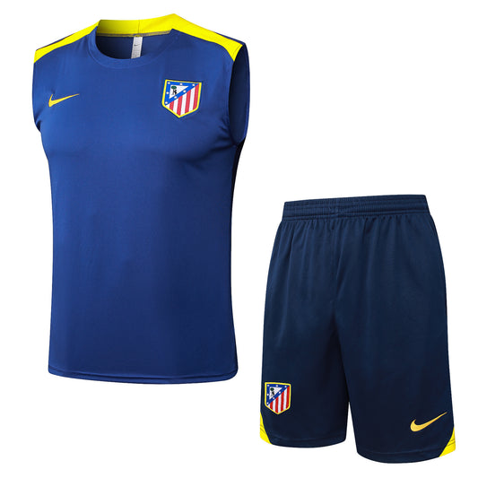 Atletico Madrid Sleeveless Training Kit - Purple/Yellow