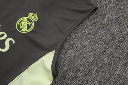 Real Madrid Sleeveless Training Kit - Grey/Lime