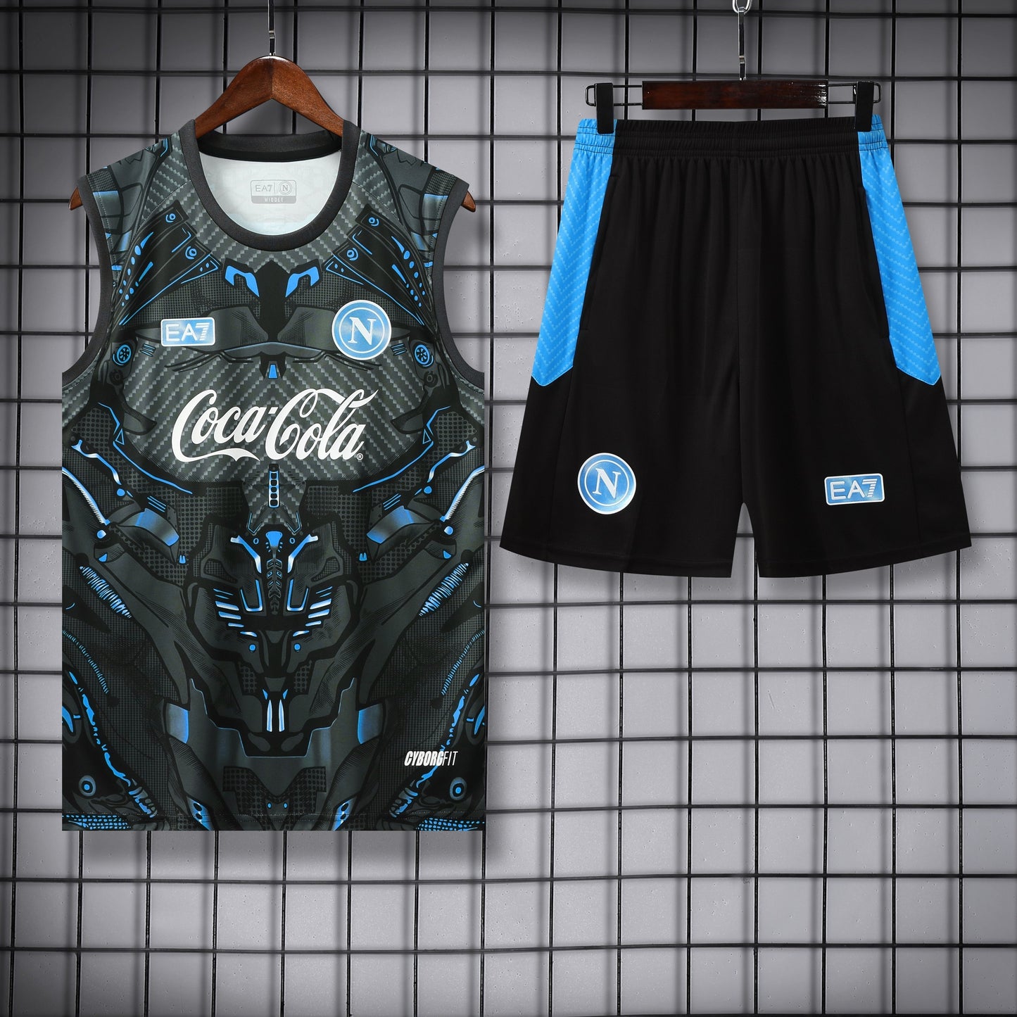 Napoli Sleeveless Training Kit - Black