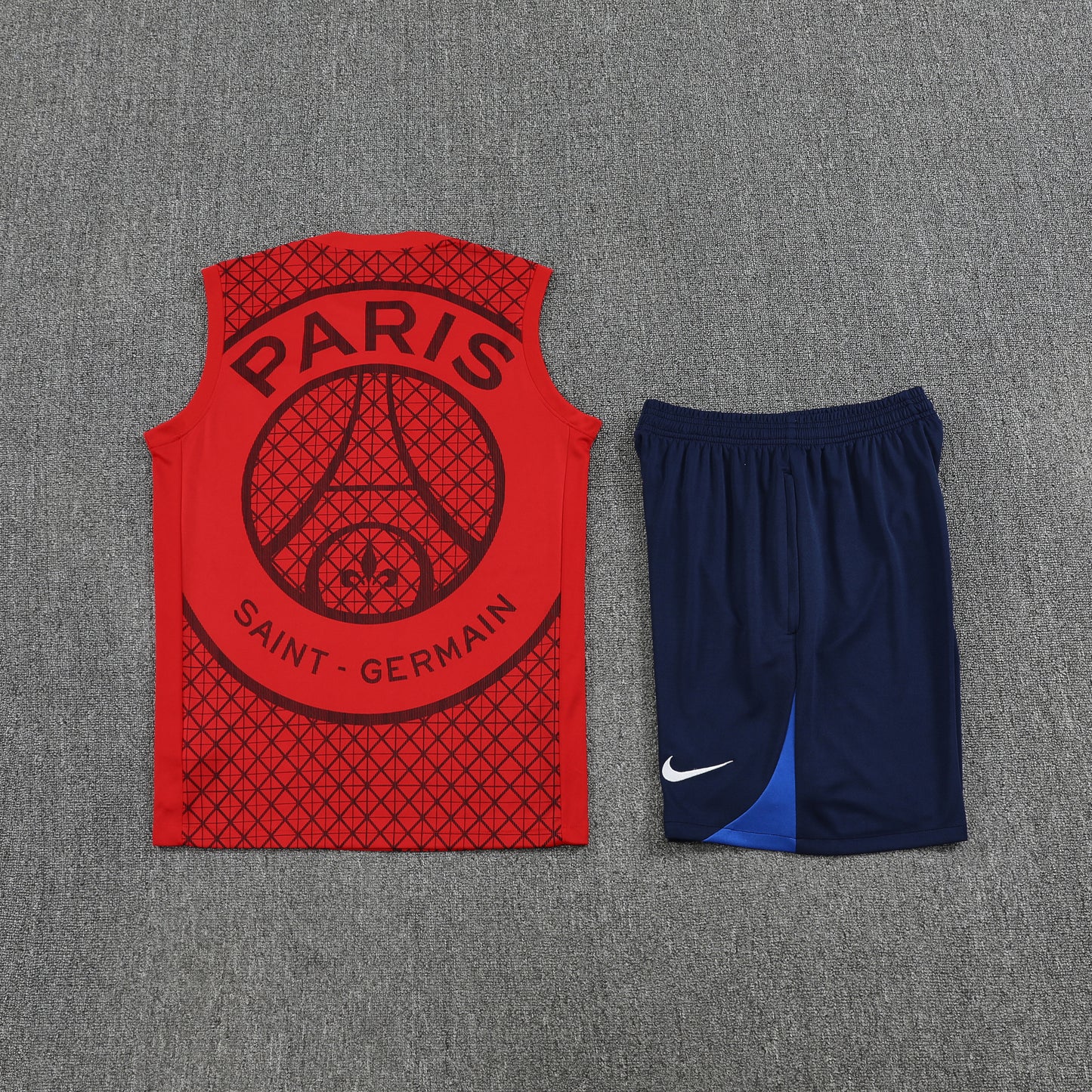 Paris Sleeveless Training Kit  red pattern