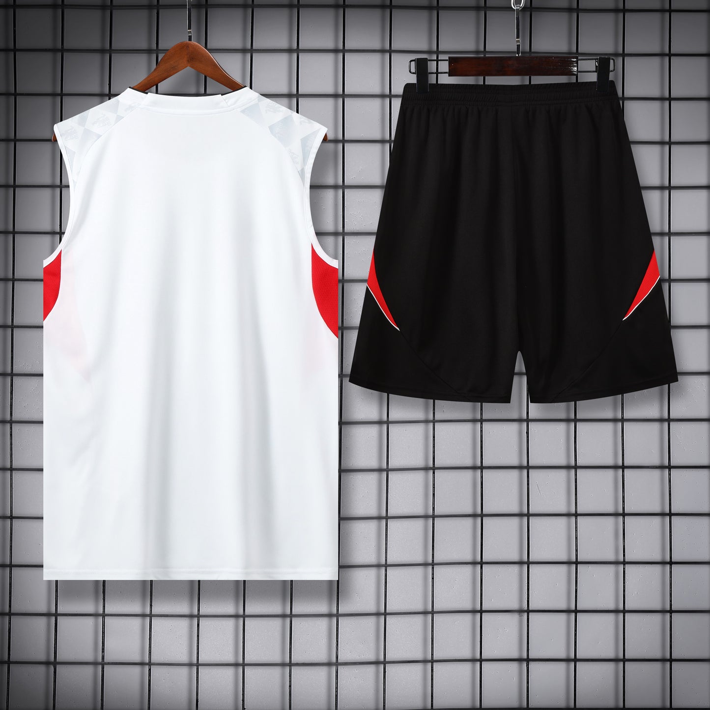 Manchester United  Sleeveless Training Kit white+red