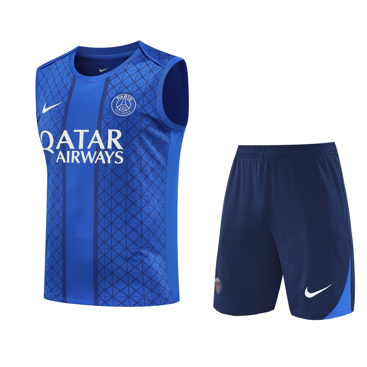Paris Sleeveless Training Kit  blue pattern