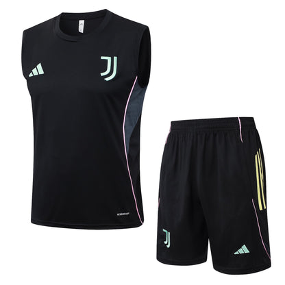 Juventus Sleeveless Training Kit -  Black/Pastel