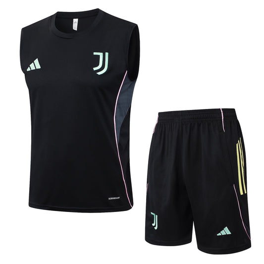 Juventus Sleeveless Training Kit -  Black/Pastel