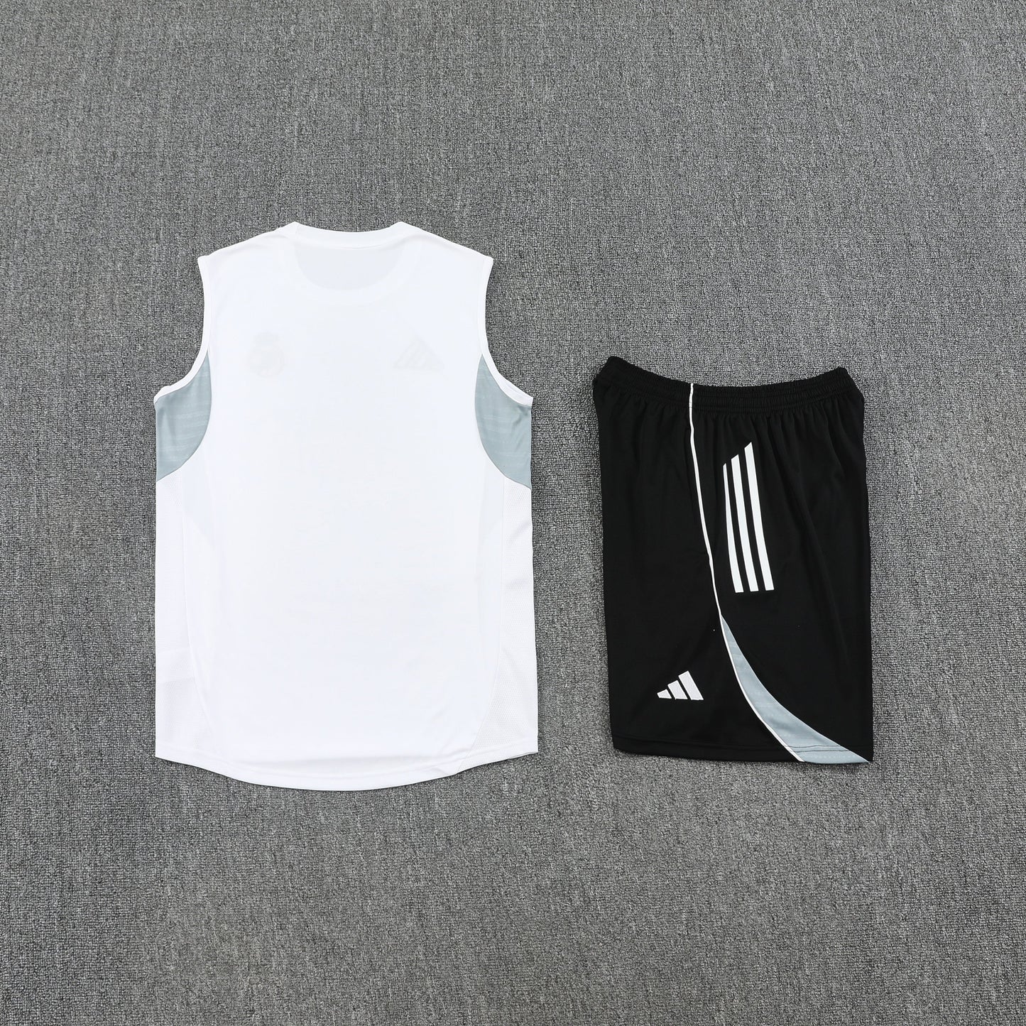 Real Madrid Sleeveless Training Kit - White/Grey/Black