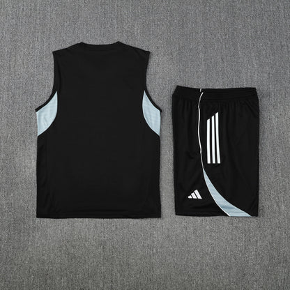 Inter Miami Sleeveless Training Kit - Black/Grey/White