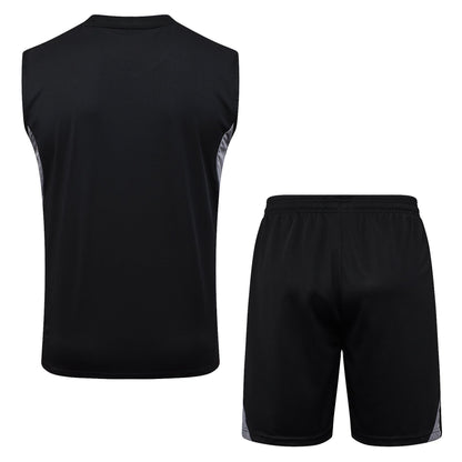 Argentina Sleeveless Training Kit -  Black/Grey/White