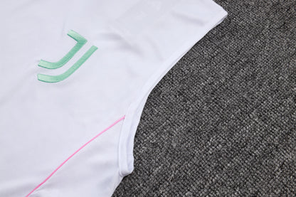 Juventus Sleeveless Training Kit -  White/Pastel