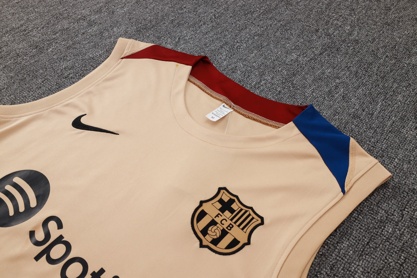 Barcelona Sleeveless Training Kit - Beige/Black