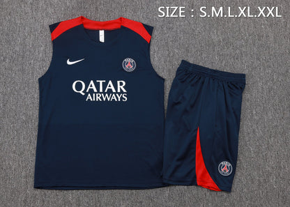 PSG Sleeveless Training Kit - Navy/Red