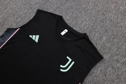 Juventus Sleeveless Training Kit -  Black/Pastel